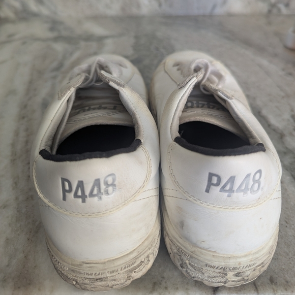 P448 Shoes - P448 Off-White Sneakers with Accents